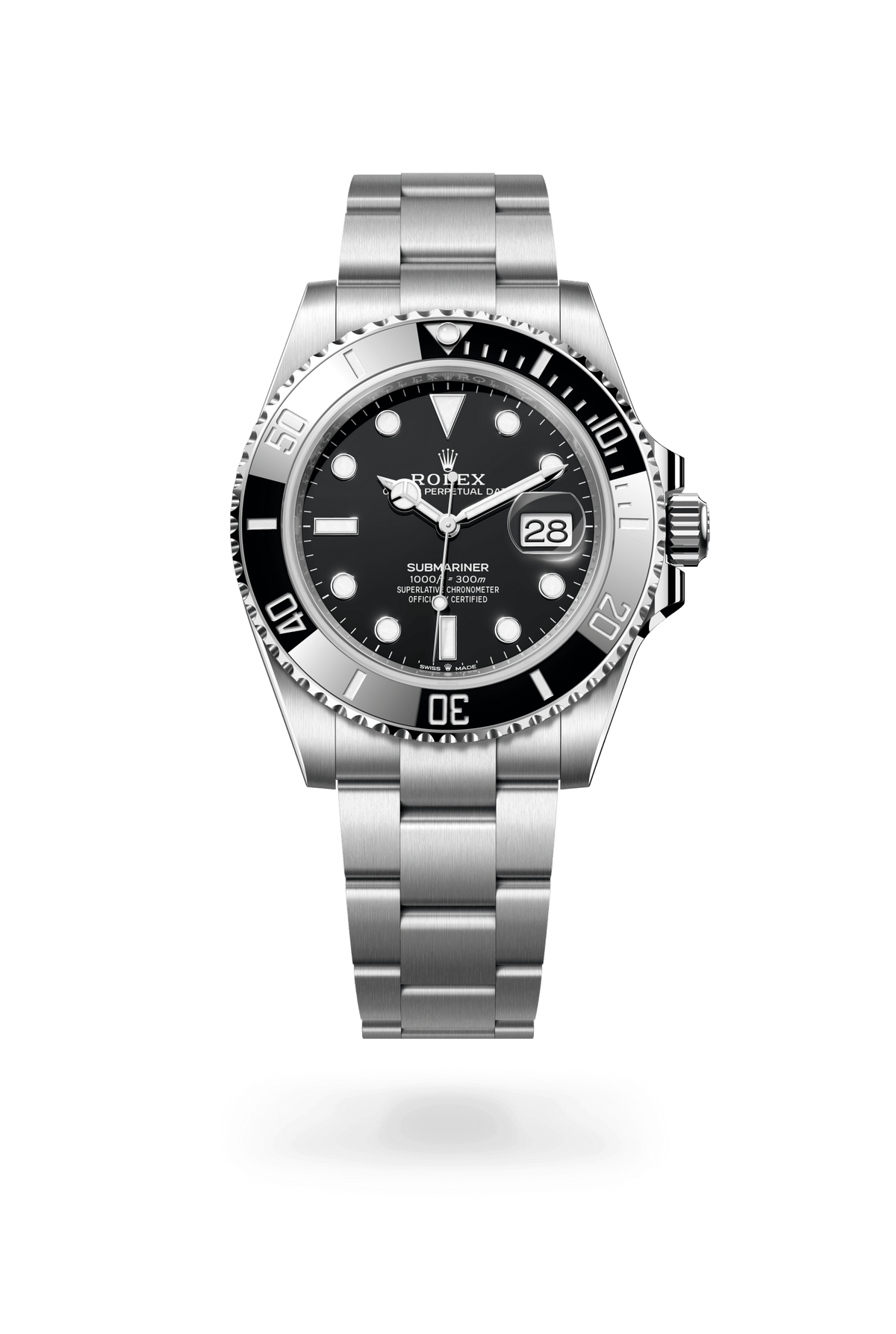 Submariner Date, Oyster, 41 mm, Oystersteel, Wijzerplaat : Zwart, Rolex