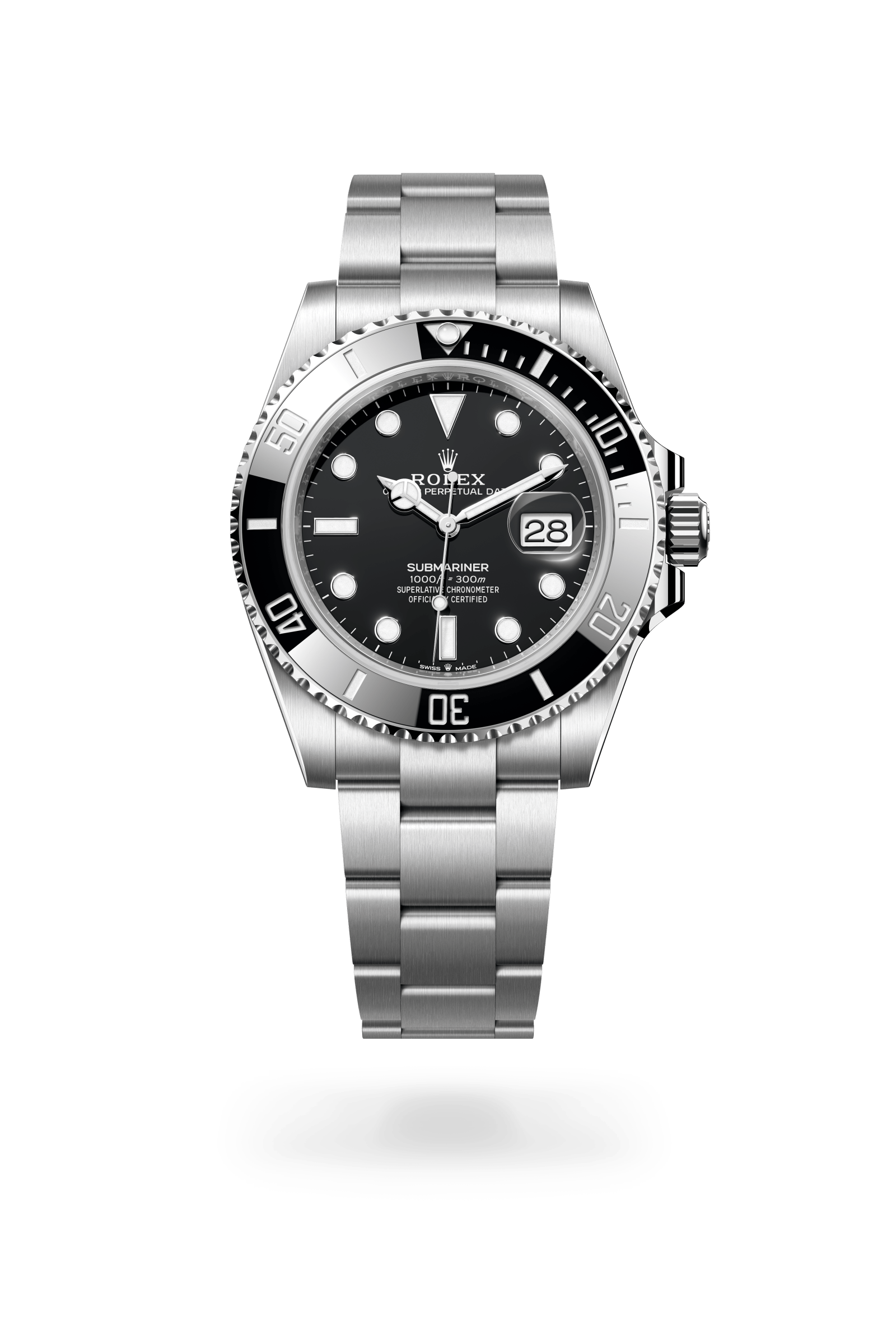 Submariner Date, Oyster, 41 mm, Oystersteel, Wijzerplaat : Zwart, Rolex
