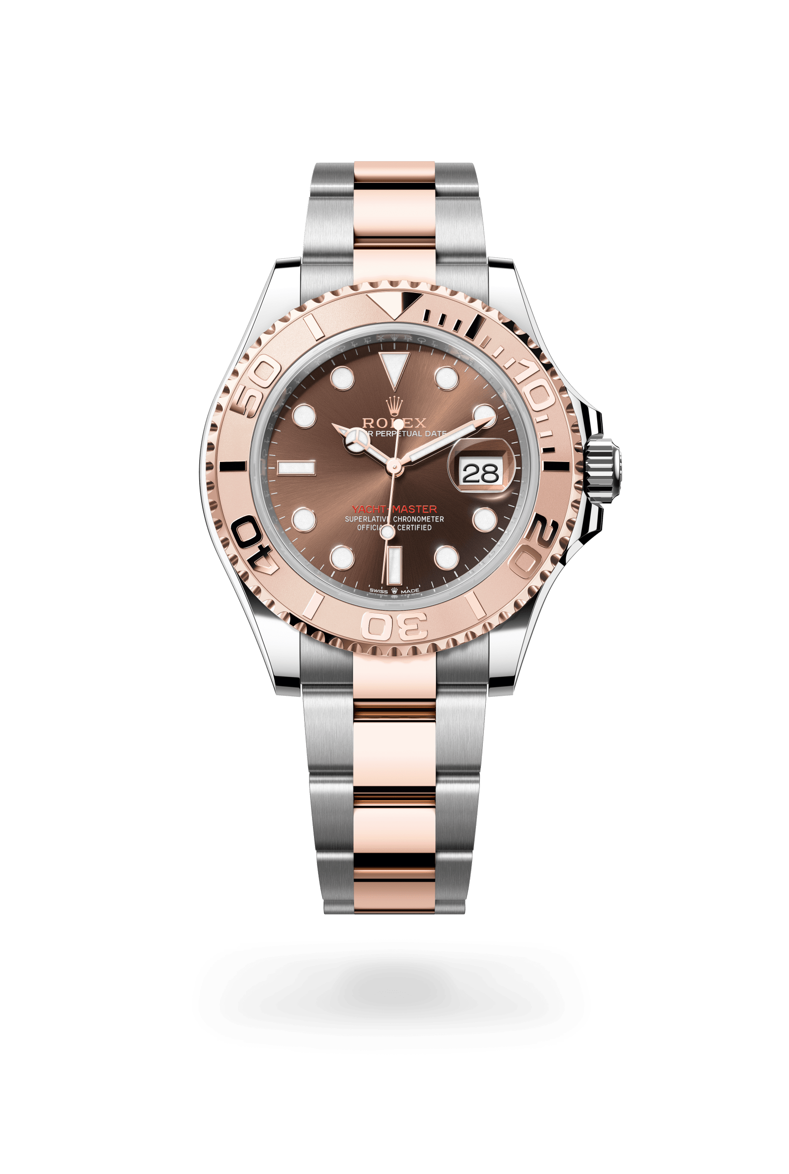 Yacht-Master 40, Oyster, 40 mm, Oystersteel en Everose-goud, Wijzerplaat : Chocoladebruin, Rolex