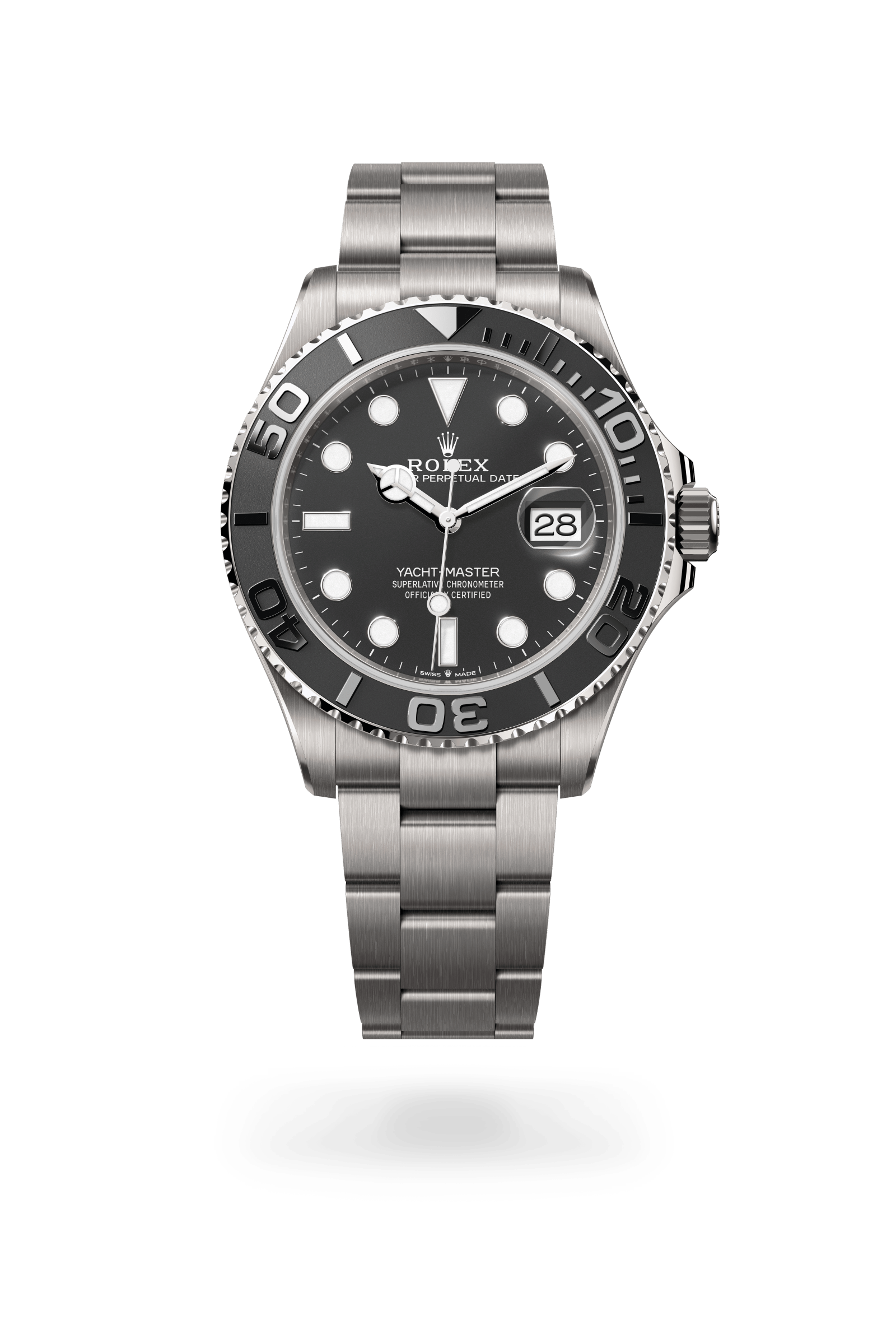 Yacht-Master 42, Oyster, 42 mm, RLX titanium, Wijzerplaat : Diepzwart, Rolex