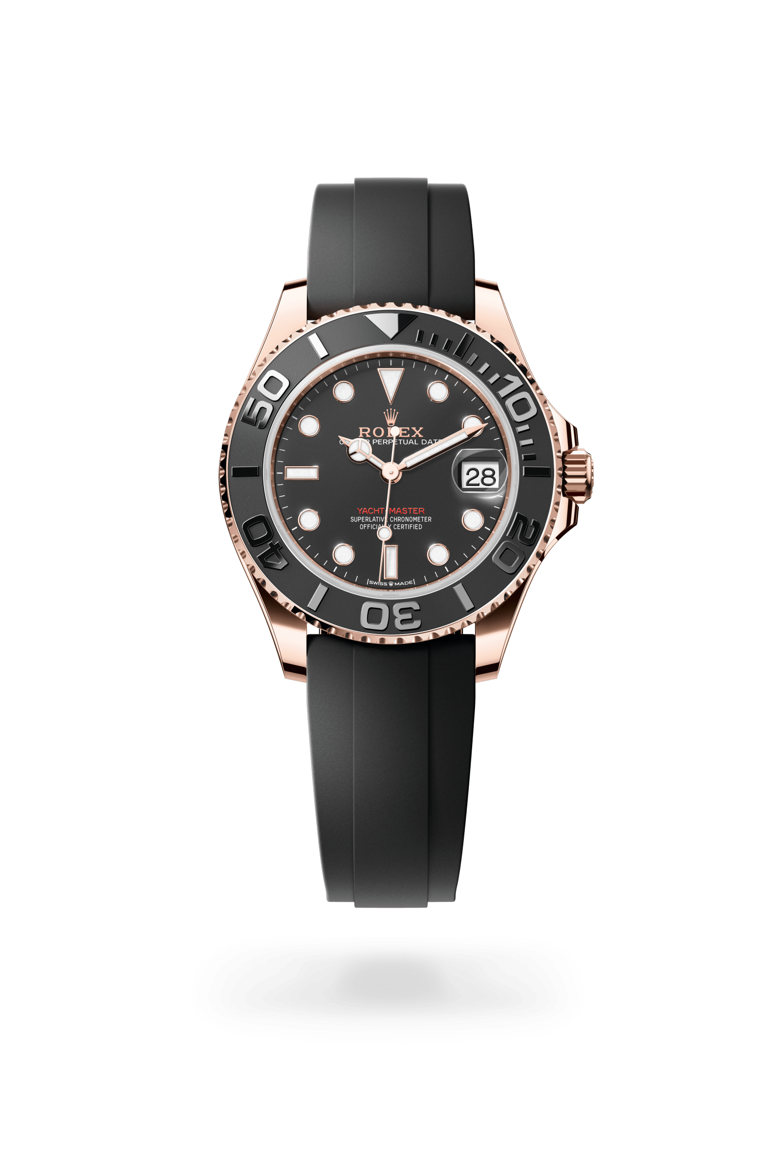 Yacht-Master 37, Oyster, 37 mm, Everose-goud, Wijzerplaat : Diepzwart, Rolex