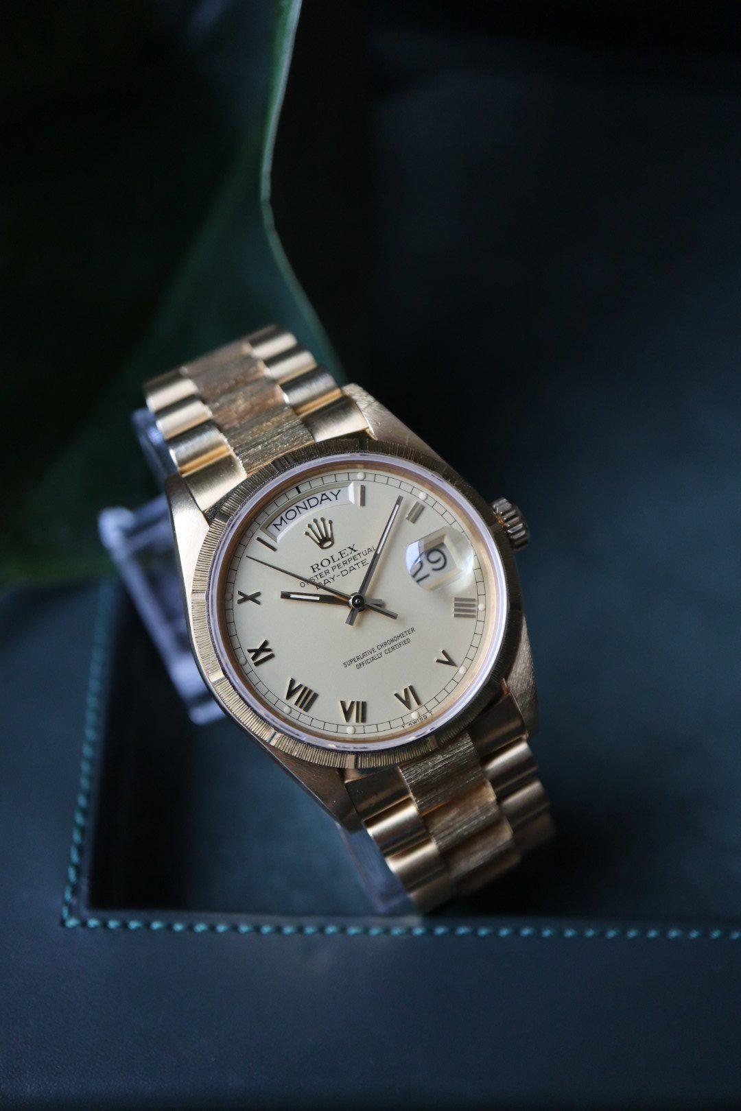 Rolex Day-Date 18078 bark finish (1986)