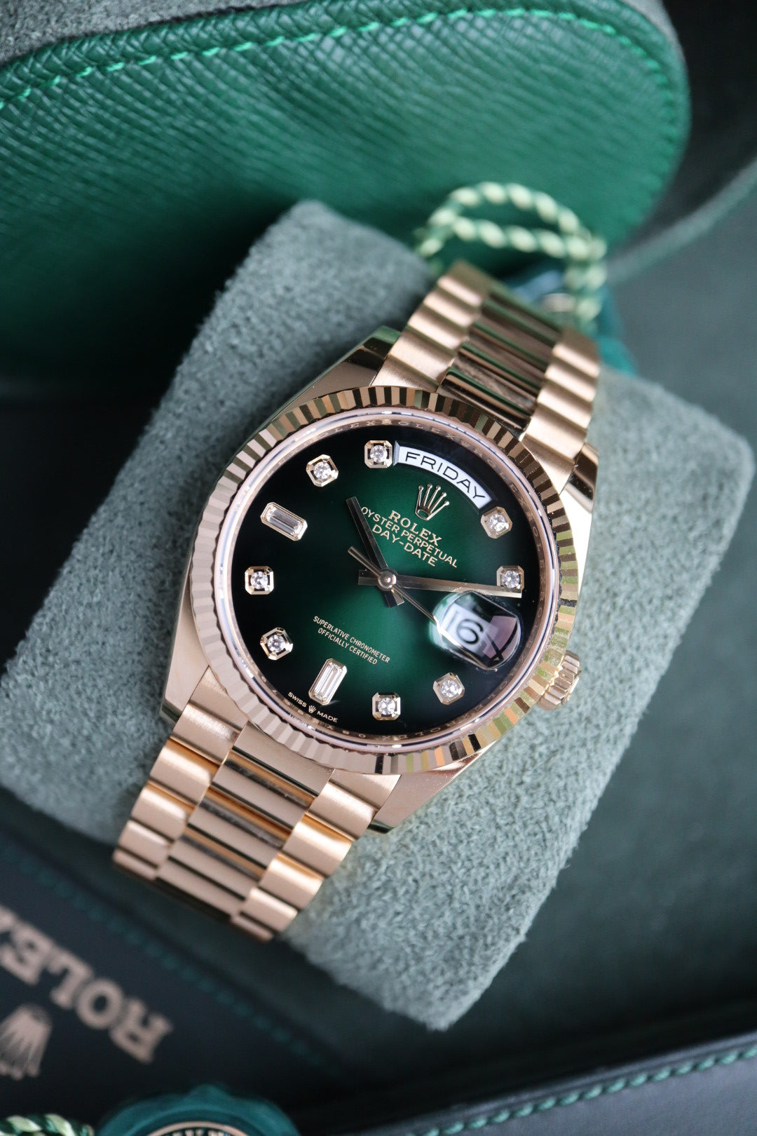 Rolex Day-Date 128238 green (2021 NEW)