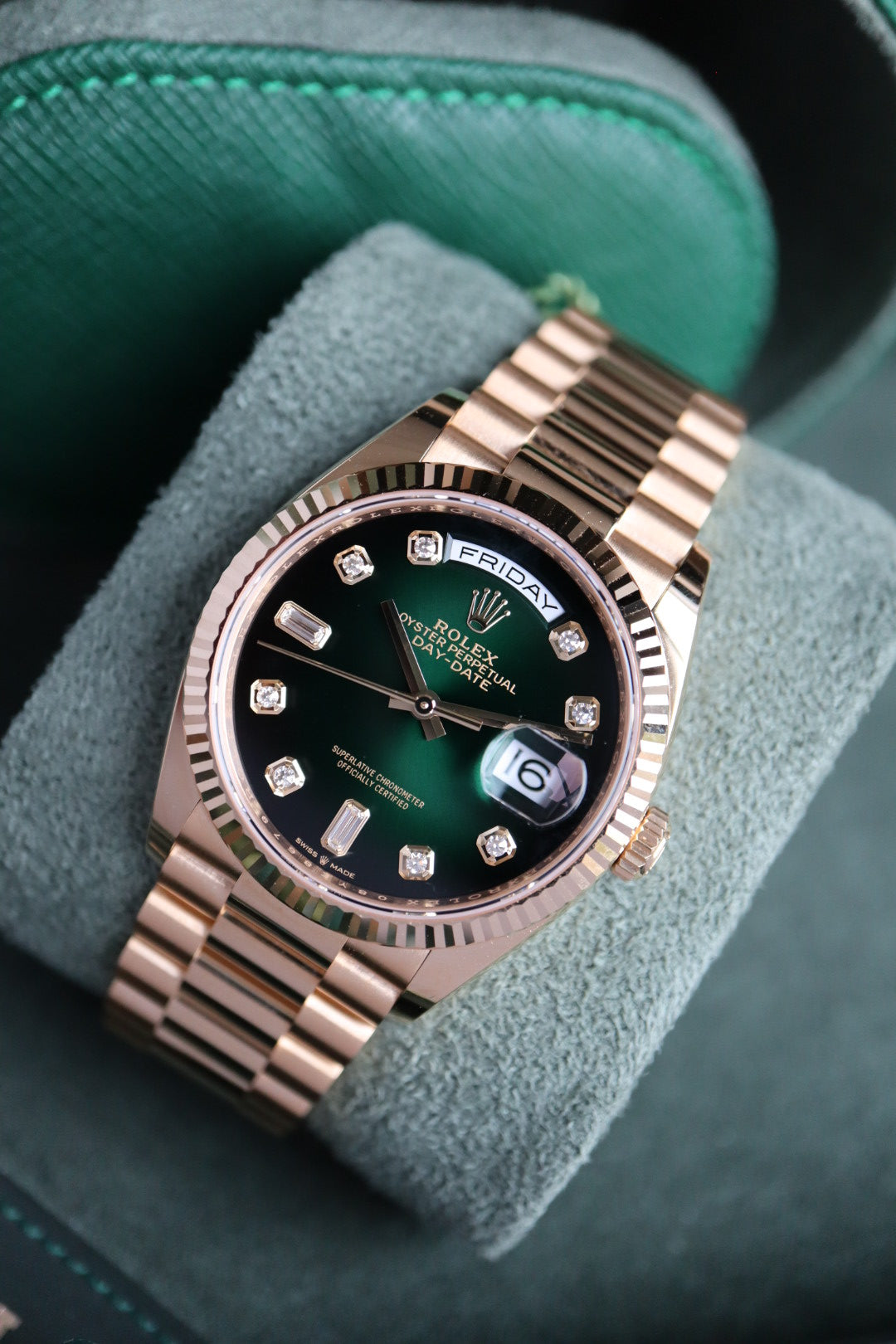 Rolex Day-Date 128238 green (2021 NEW)