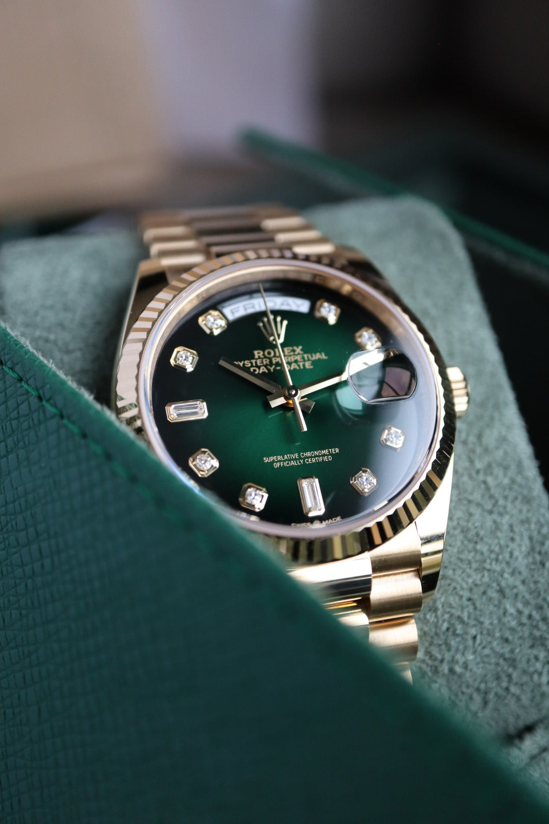 Rolex Day-Date 128238 green (2021 NEW)