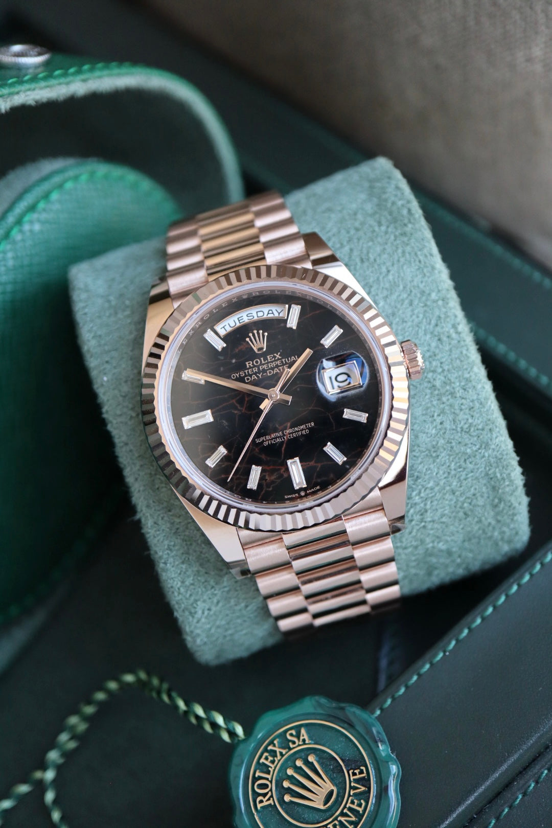 Rolex Day-Date 228235 Eisenkiesel (3/2022) full set