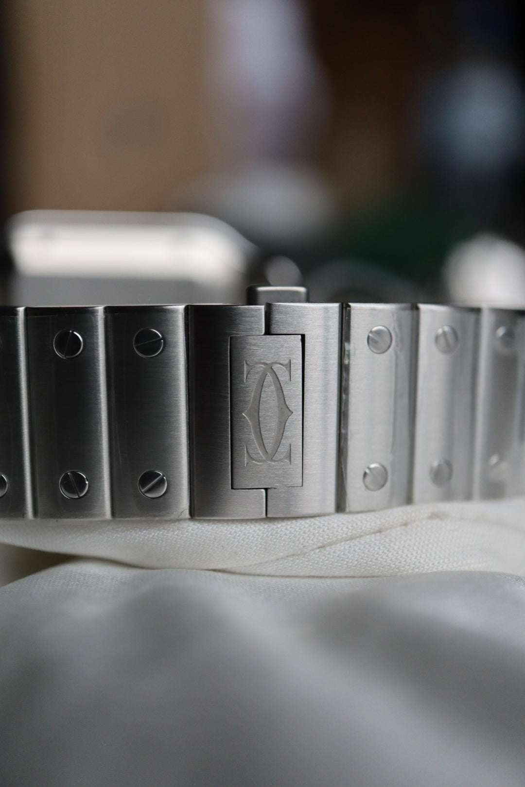 Cartier Santos XL blue (2021, stickered)