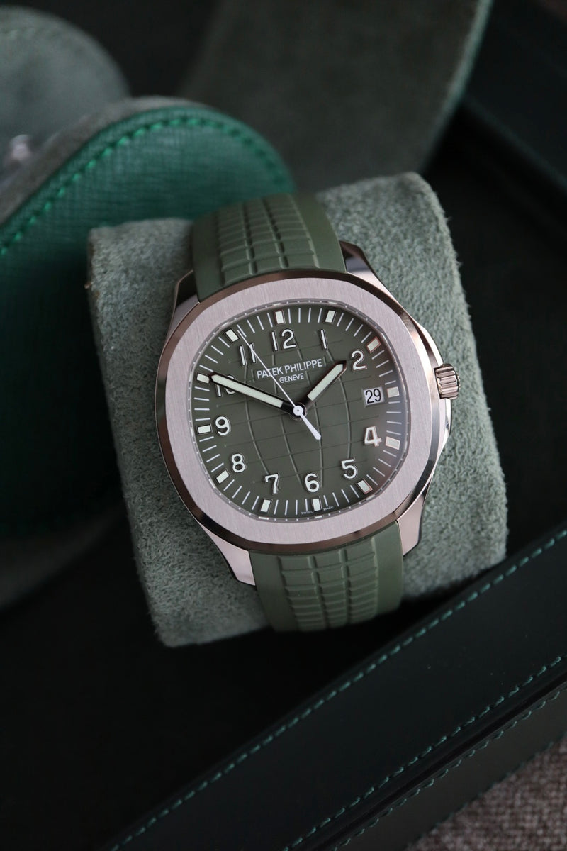 5168g 010 5168g Green Patek Philippe Aquanaut White Gold Khaki