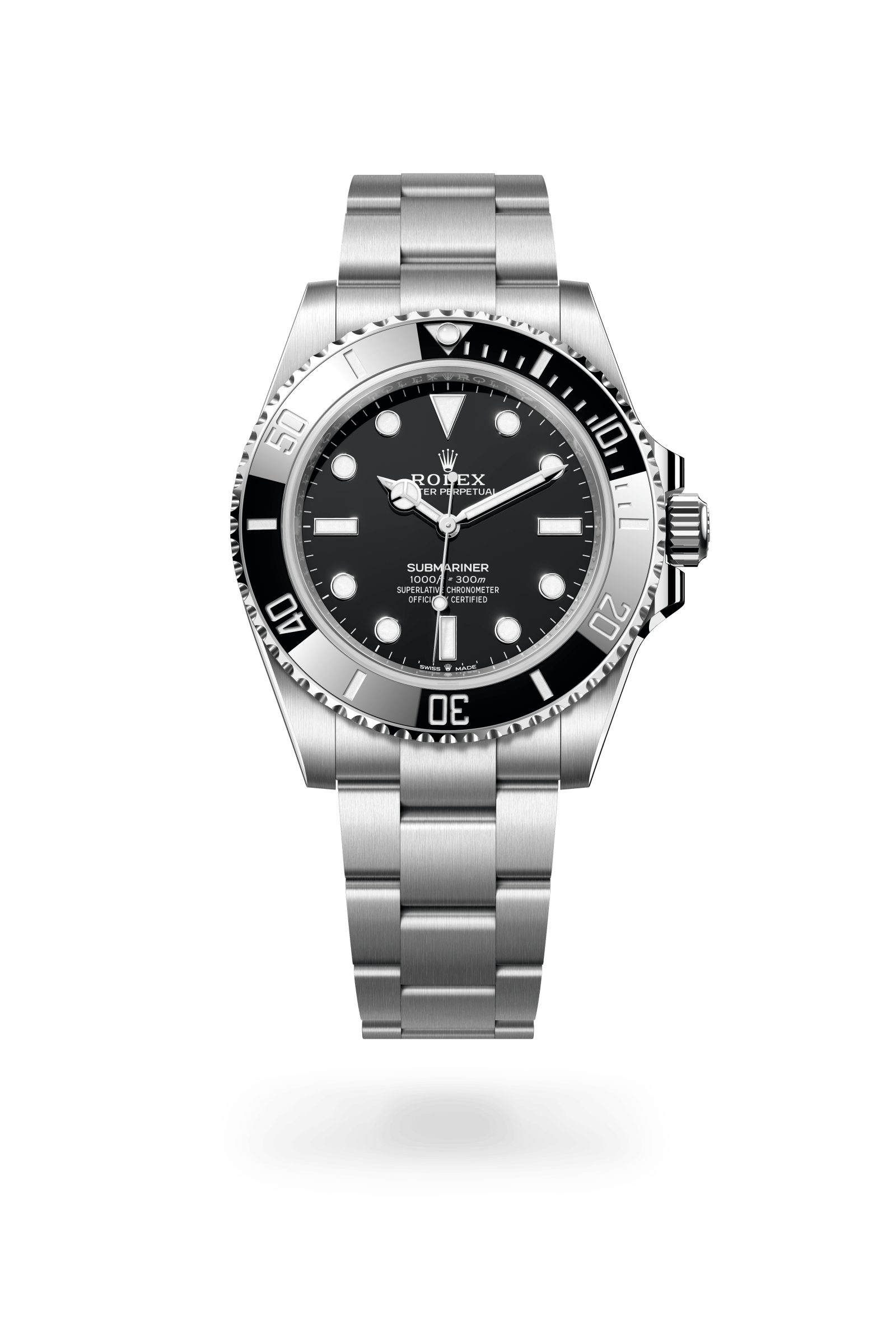 Submariner, Oyster, 41 mm, Oystersteel, Wijzerplaat : Zwart, Rolex