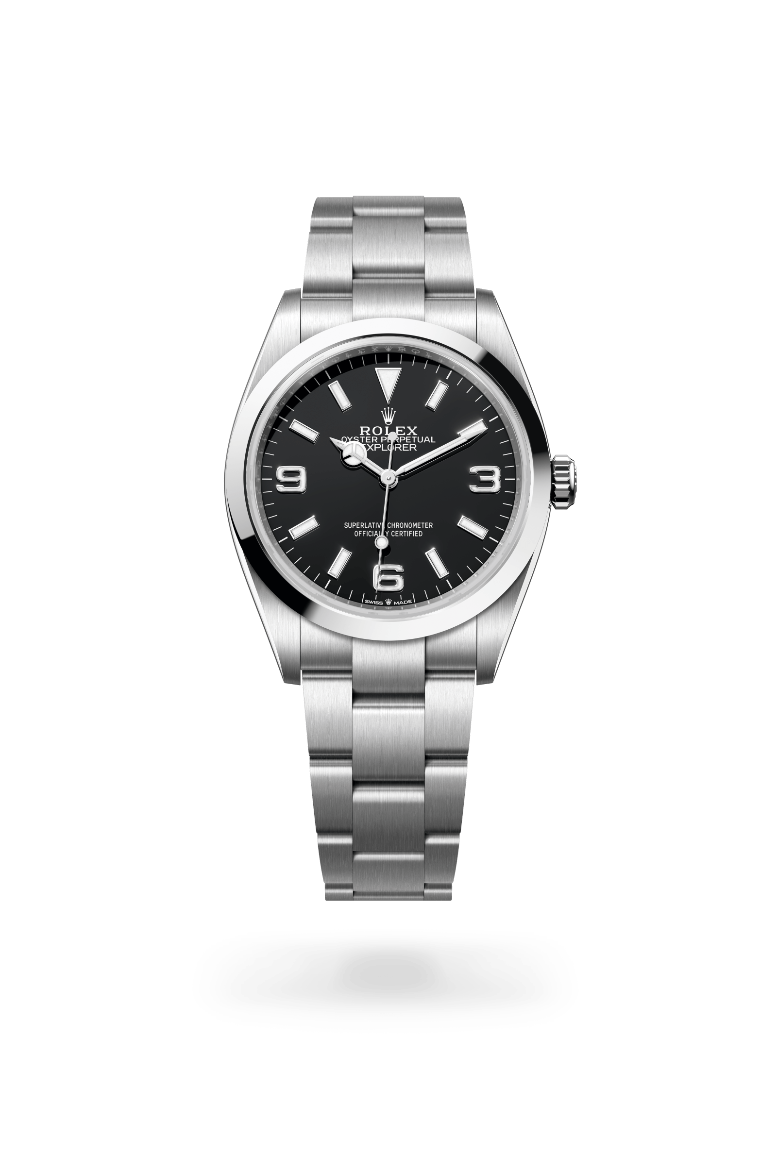 Explorer 36, Oyster, 36 mm, Oystersteel, Wijzerplaat : Zwart, Rolex