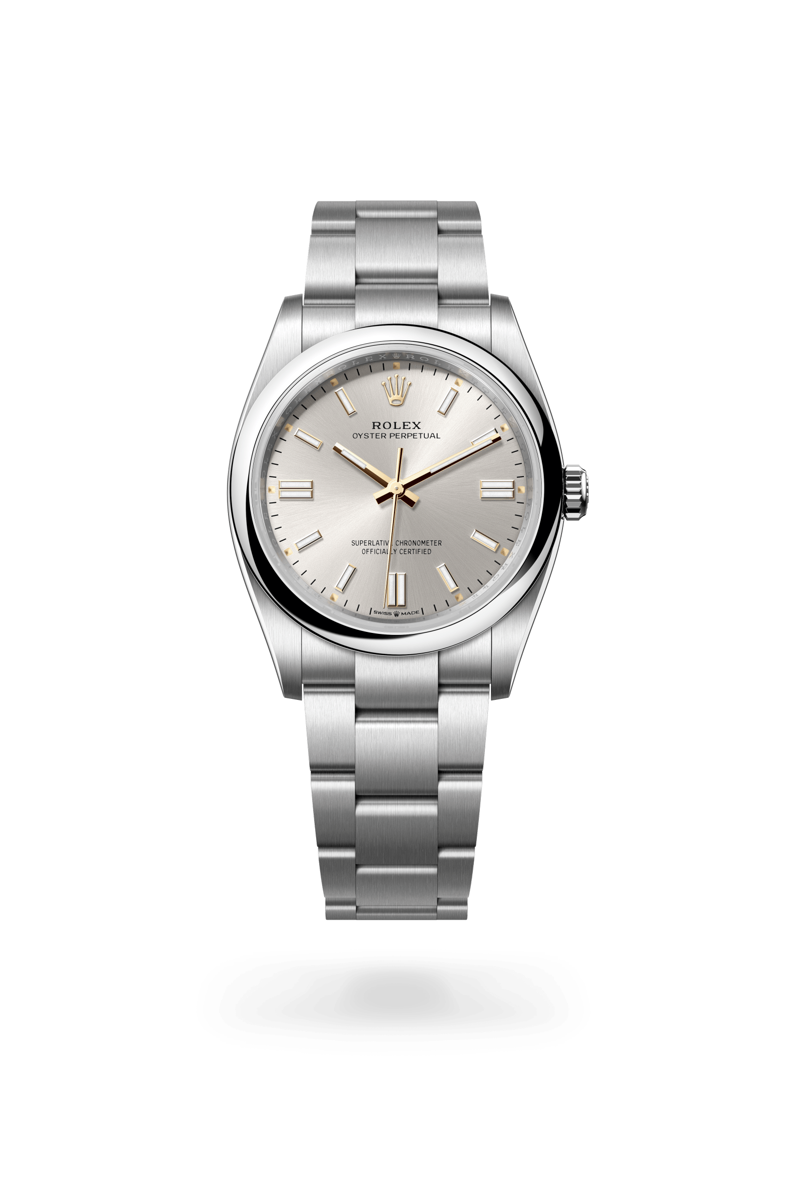 Oyster Perpetual 36, Oyster, 36 mm, Oystersteel, Wijzerplaat : Zilverkleurig, Rolex