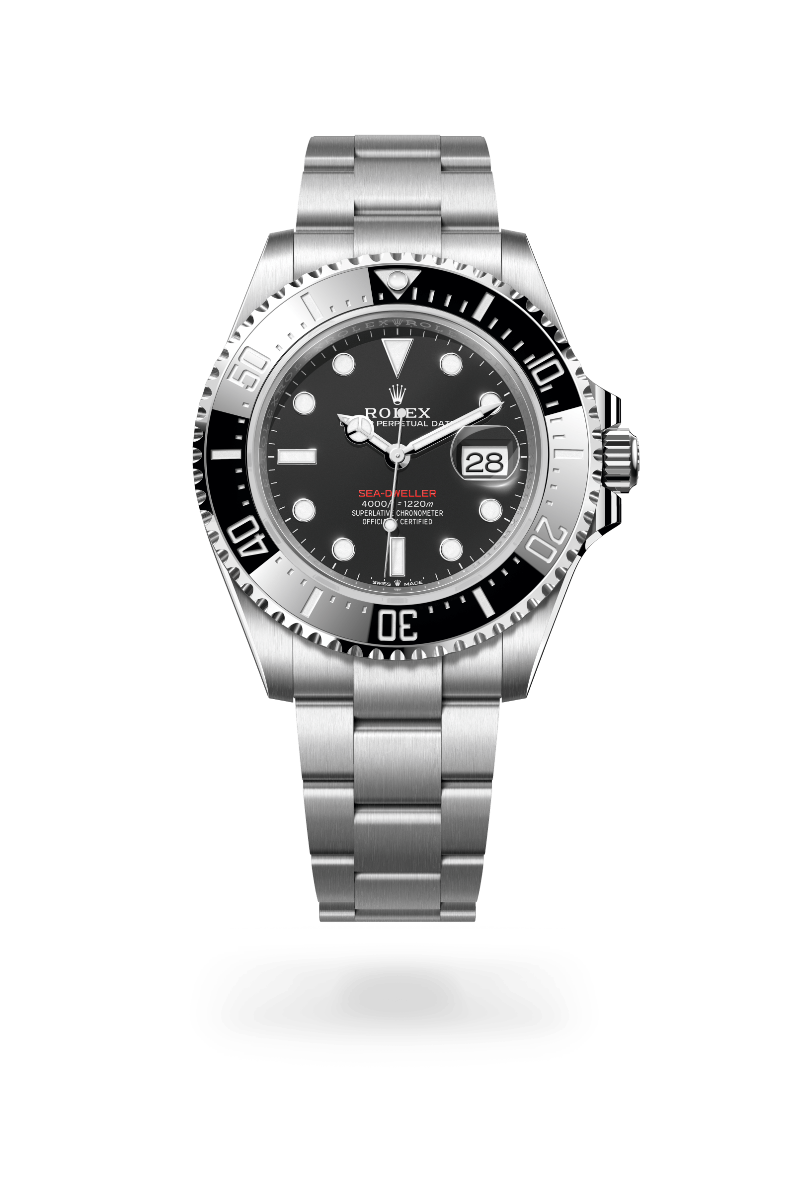 Sea-Dweller, Oyster, 43 mm, Oystersteel, Wijzerplaat : Diepzwart, Rolex