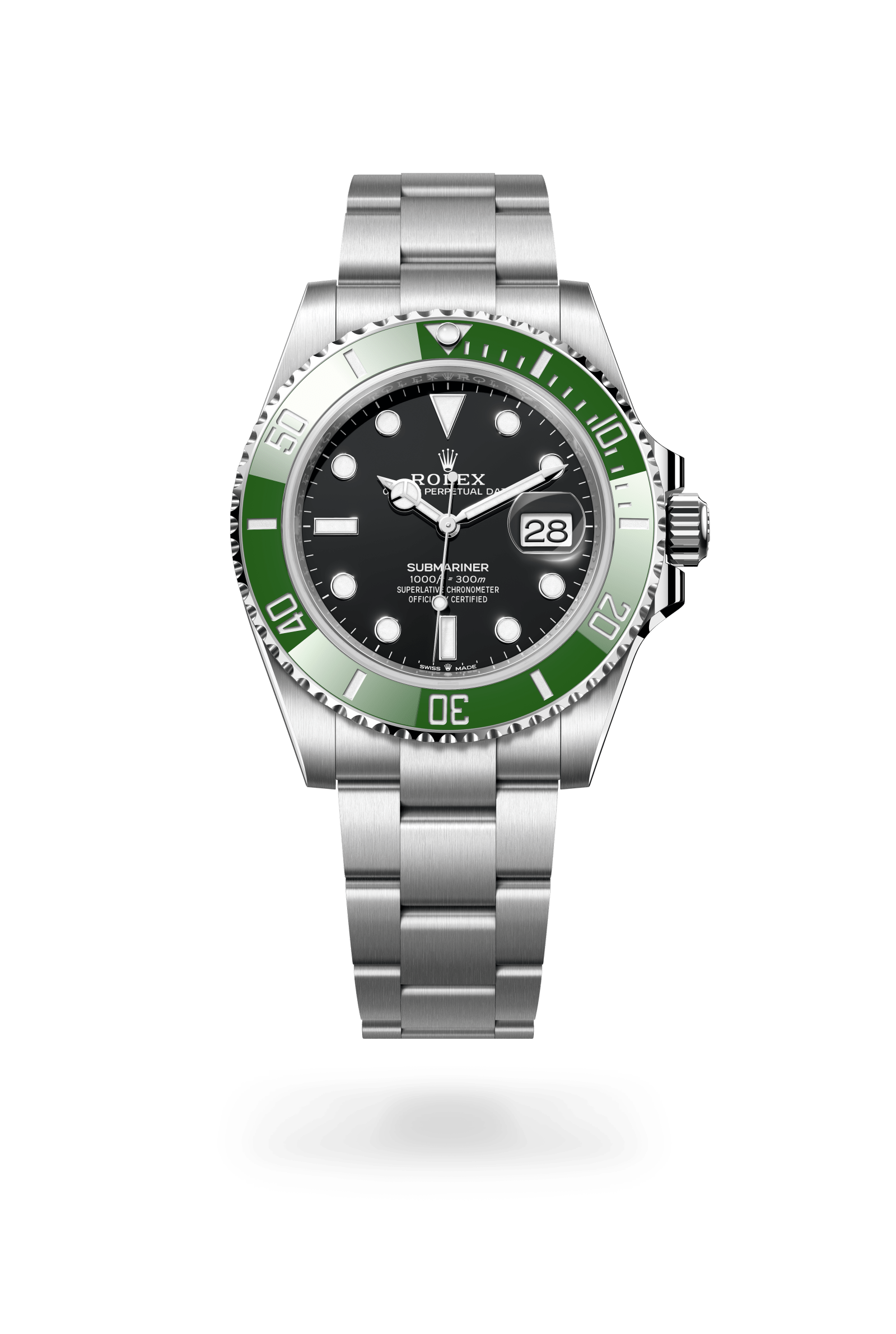 Submariner Date, Oyster, 41 mm, Oystersteel, Wijzerplaat : Zwart, Rolex