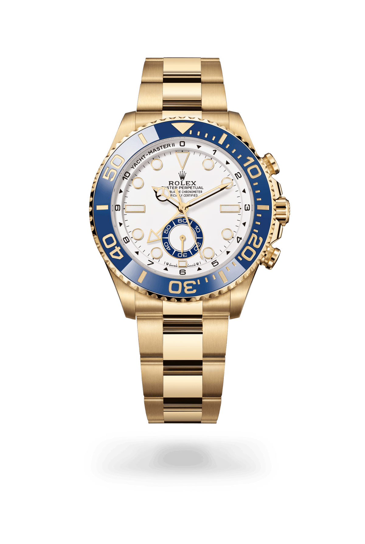 Yacht-Master II, Oyster, 44 mm, geelgoud, Wijzerplaat : Wit, Rolex