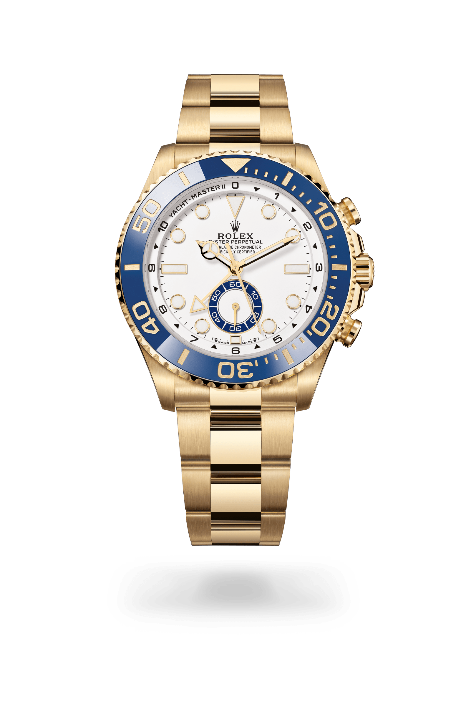 Yacht-Master II, Oyster, 44 mm, geelgoud, Wijzerplaat : Wit, Rolex