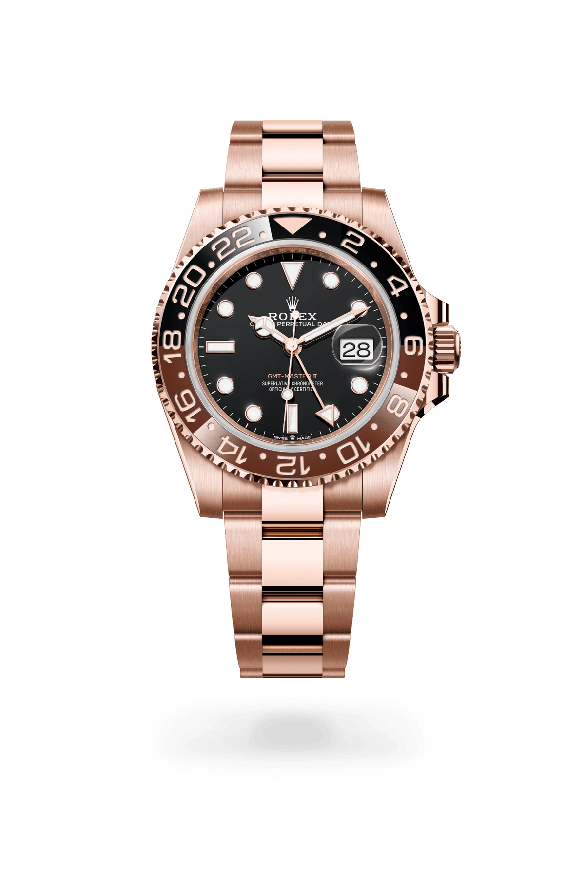 GMT-Master II, Oyster, 40 mm, Everose-goud, Wijzerplaat : Zwart, Rolex