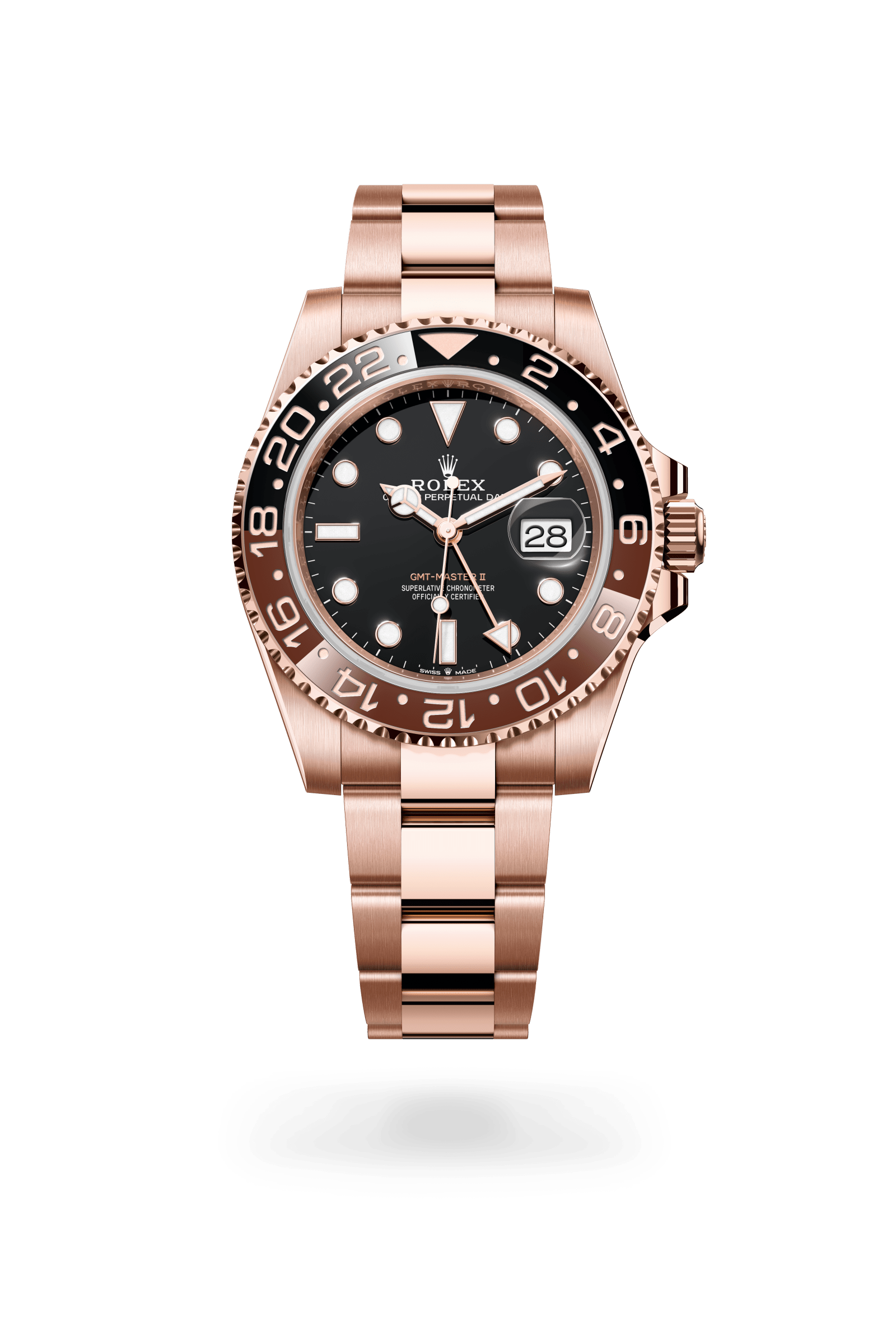 GMT-Master II, Oyster, 40 mm, Everose-goud, Wijzerplaat : Zwart, Rolex