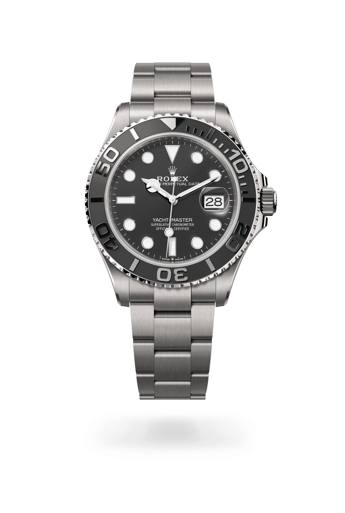 Yacht-Master 42, Oyster, 42 mm, RLX titanium, Wijzerplaat : Diepzwart, Rolex