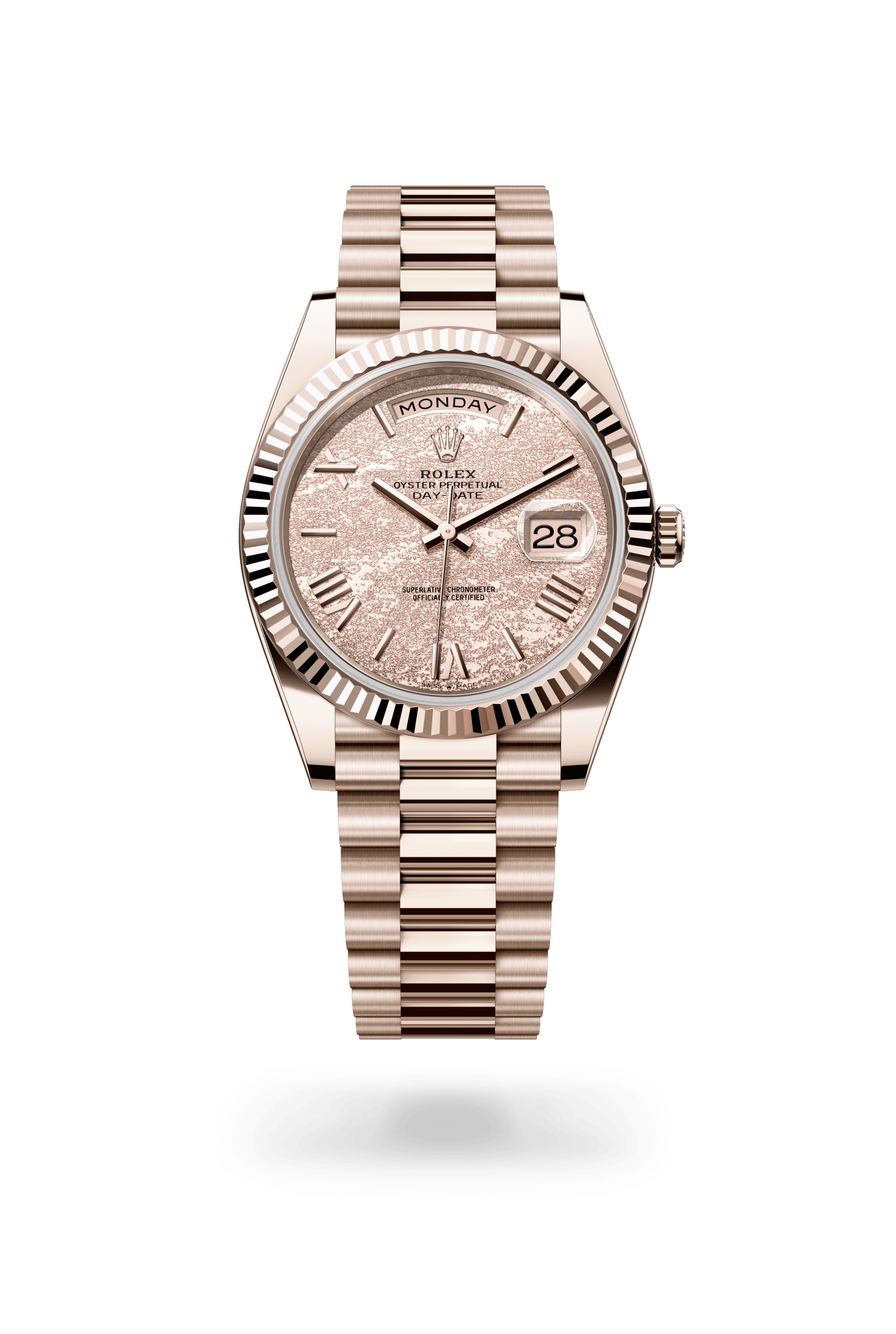Day-Date 40, Oyster, 40 mm, Jubilee Gold, Wijzerplaat : Bladgoudmotief, Rolex