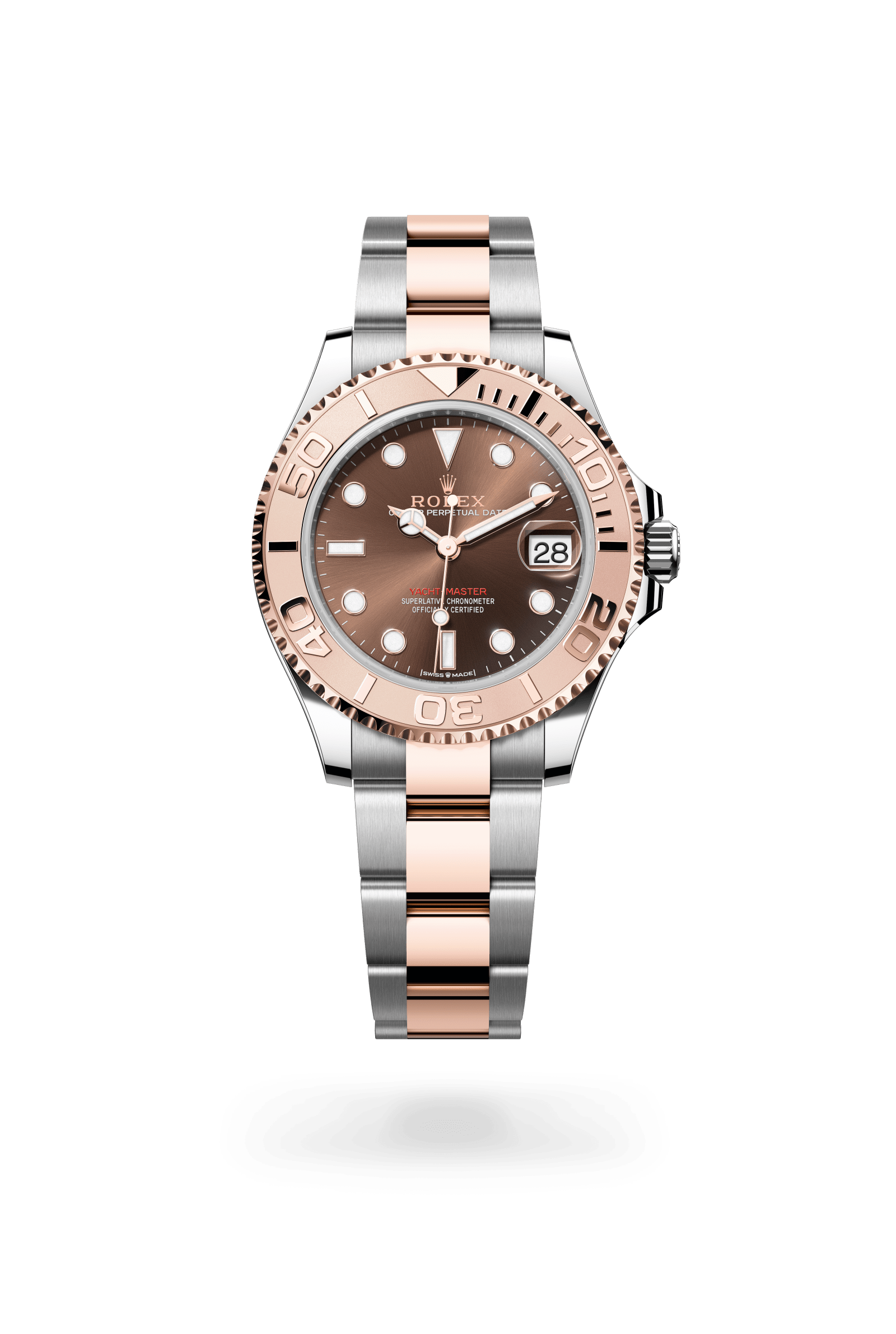 Yacht-Master 37, Oyster, 37 mm, Oystersteel en Everose-goud, Wijzerplaat : Chocoladebruin, Rolex