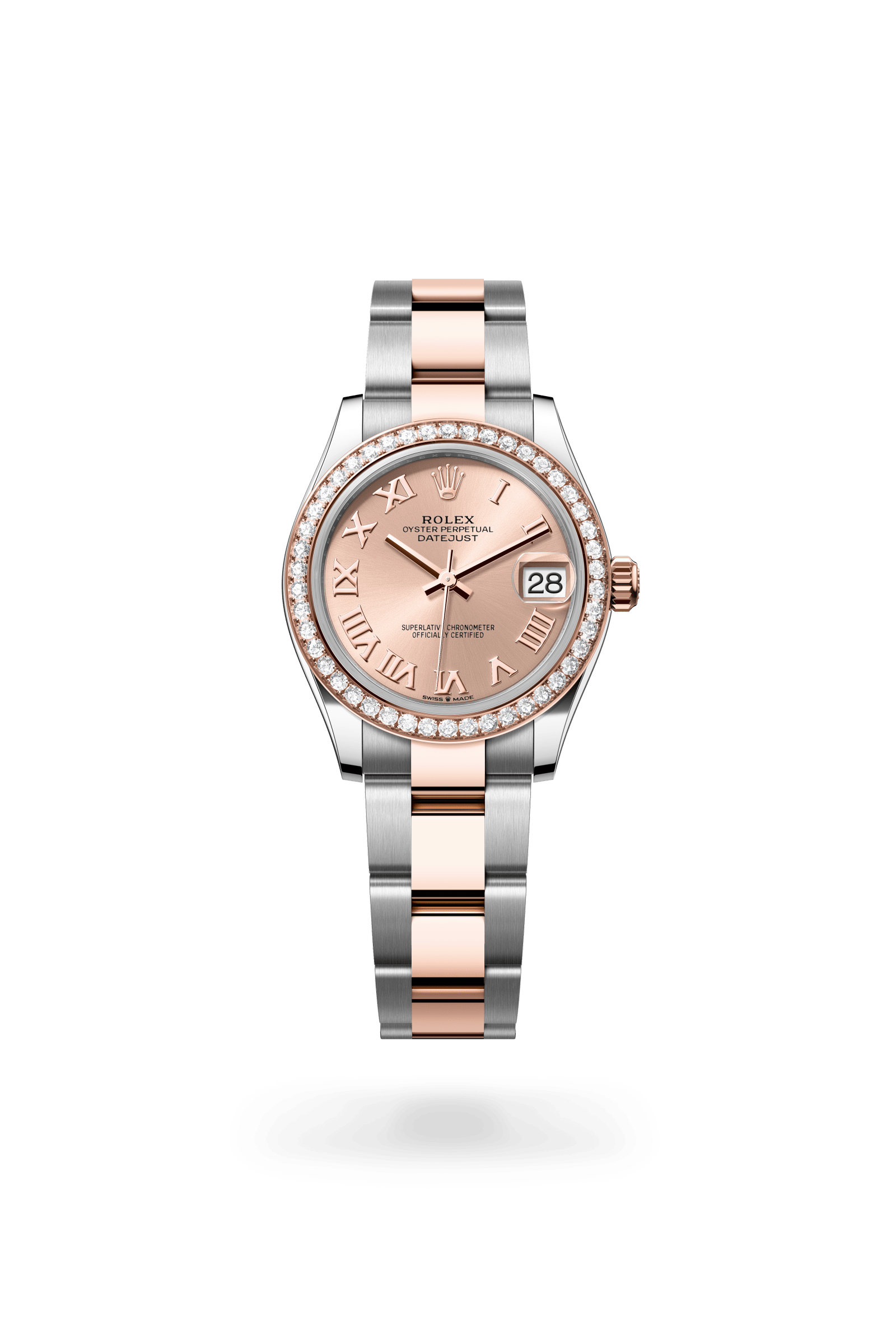 Datejust 31, Oyster, 31 mm, Oystersteel, Everose-goud en diamanten, Wijzerplaat : Rosékleurig, Rolex