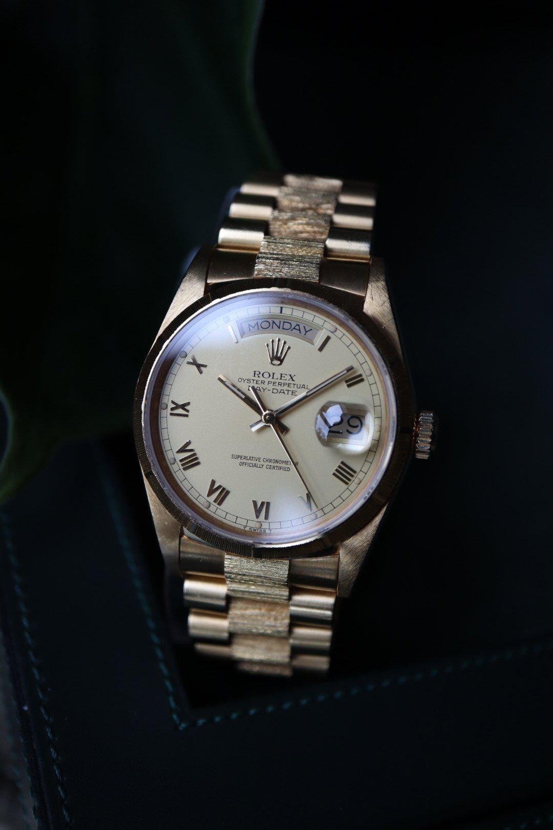 Rolex Day-Date 18078 bark finish (1986)