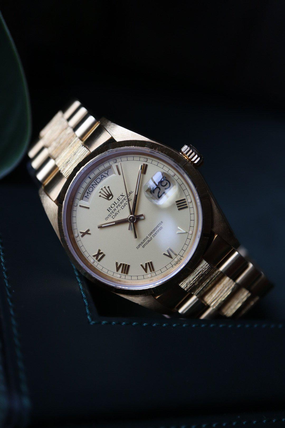 Rolex Day-Date 18078 bark finish (1986)