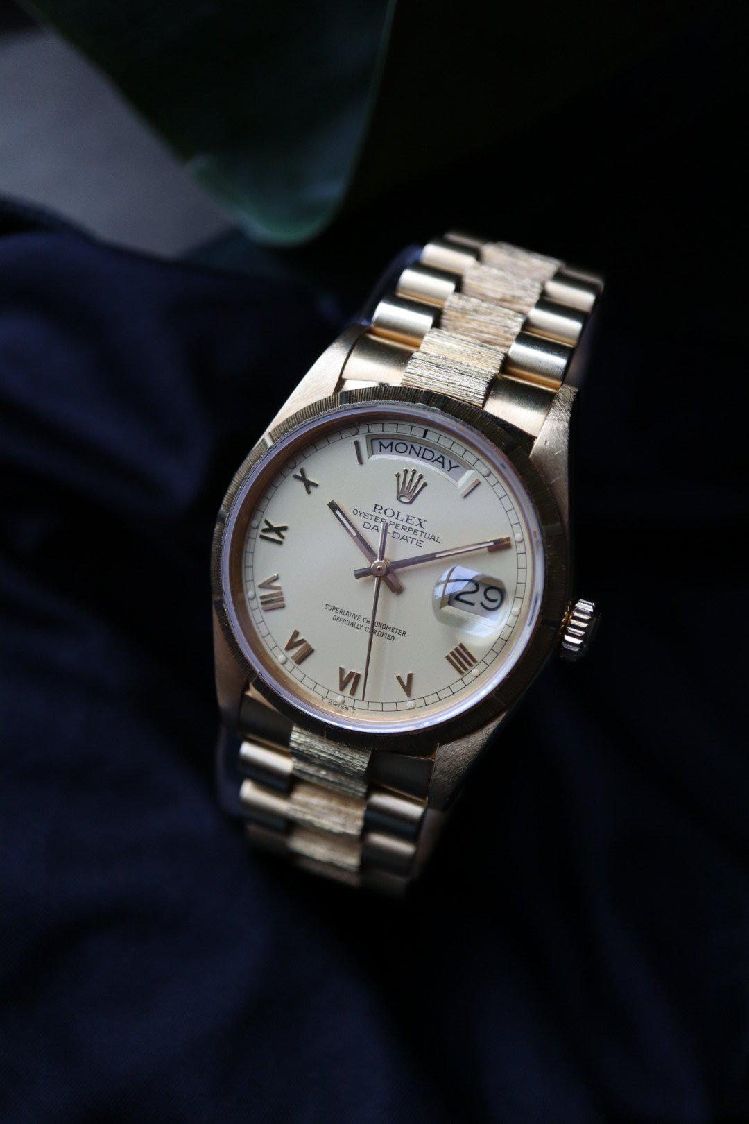 Rolex Day-Date 18078 bark finish (1986)