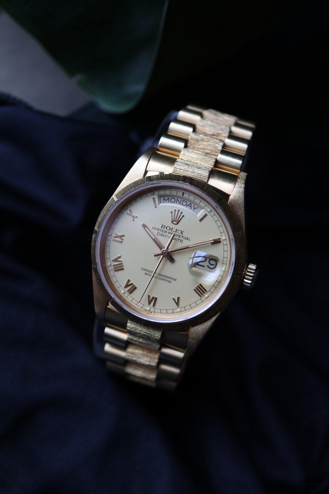 Rolex Day-Date 18078 bark finish (1986)