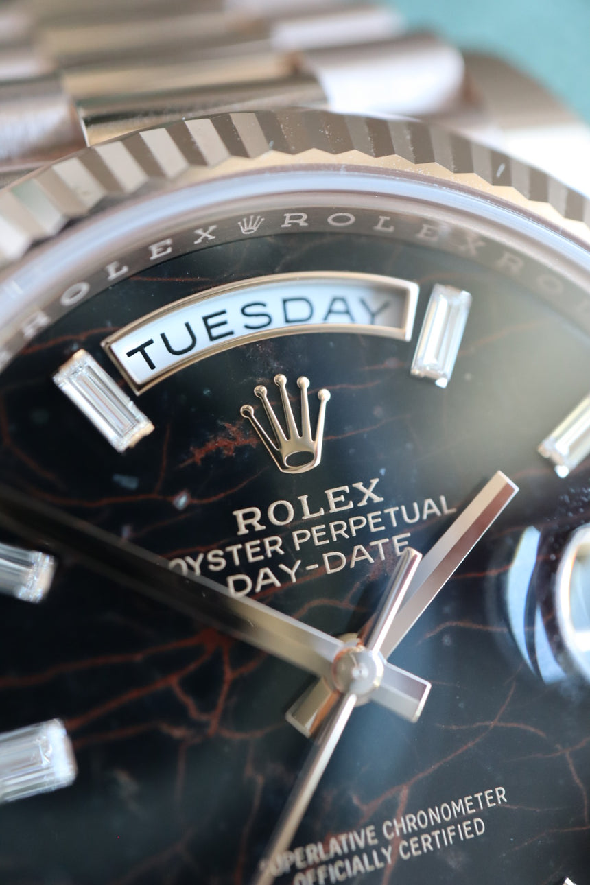 Rolex Day-Date 228235 Eisenkiesel (3/2022) full set