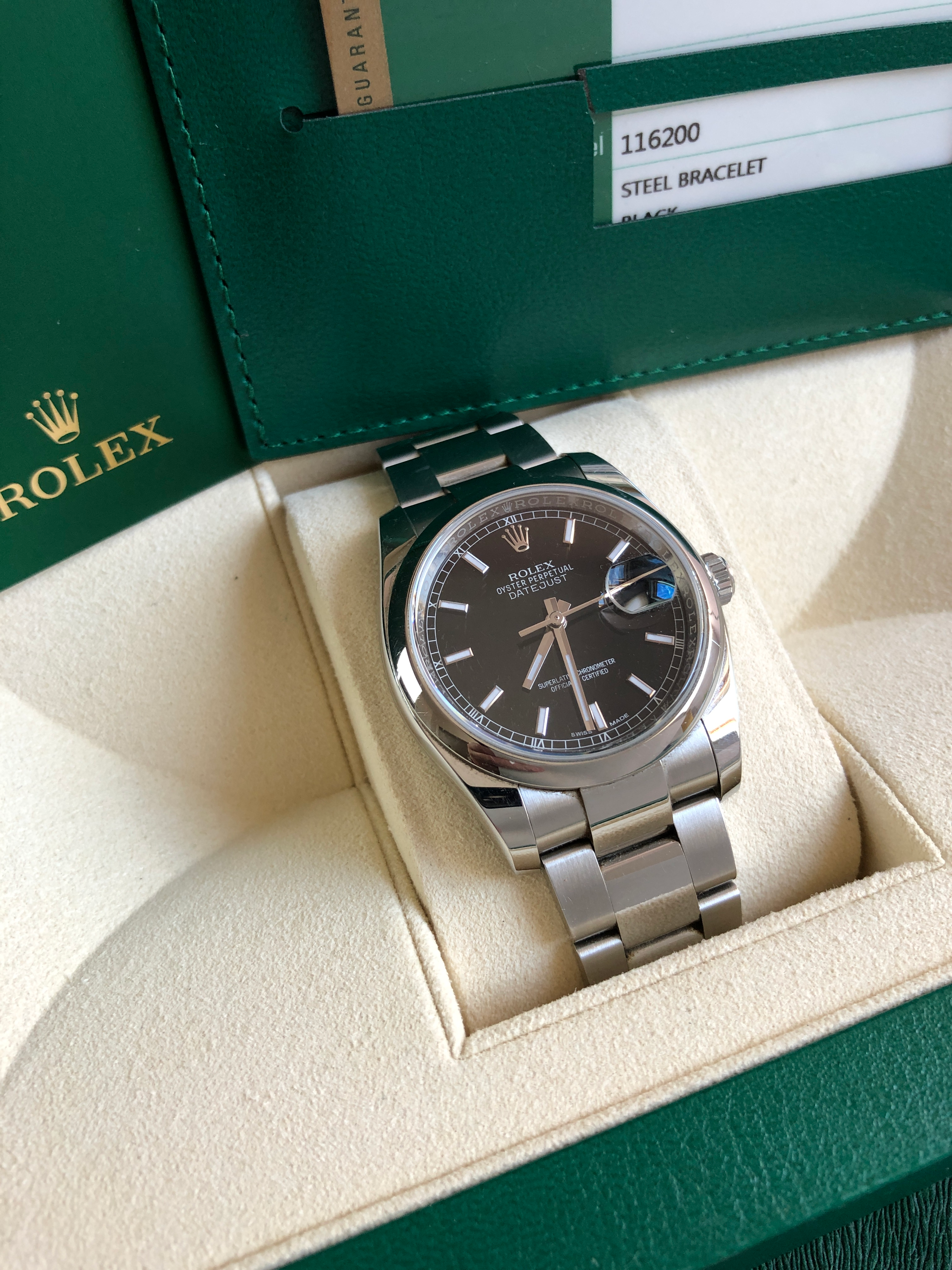 Rolex Datejust 116200 B+P (2015)