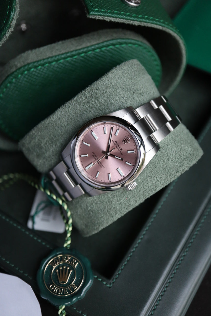 Rolex Oyster Perpetual 34 pink NEW 124200