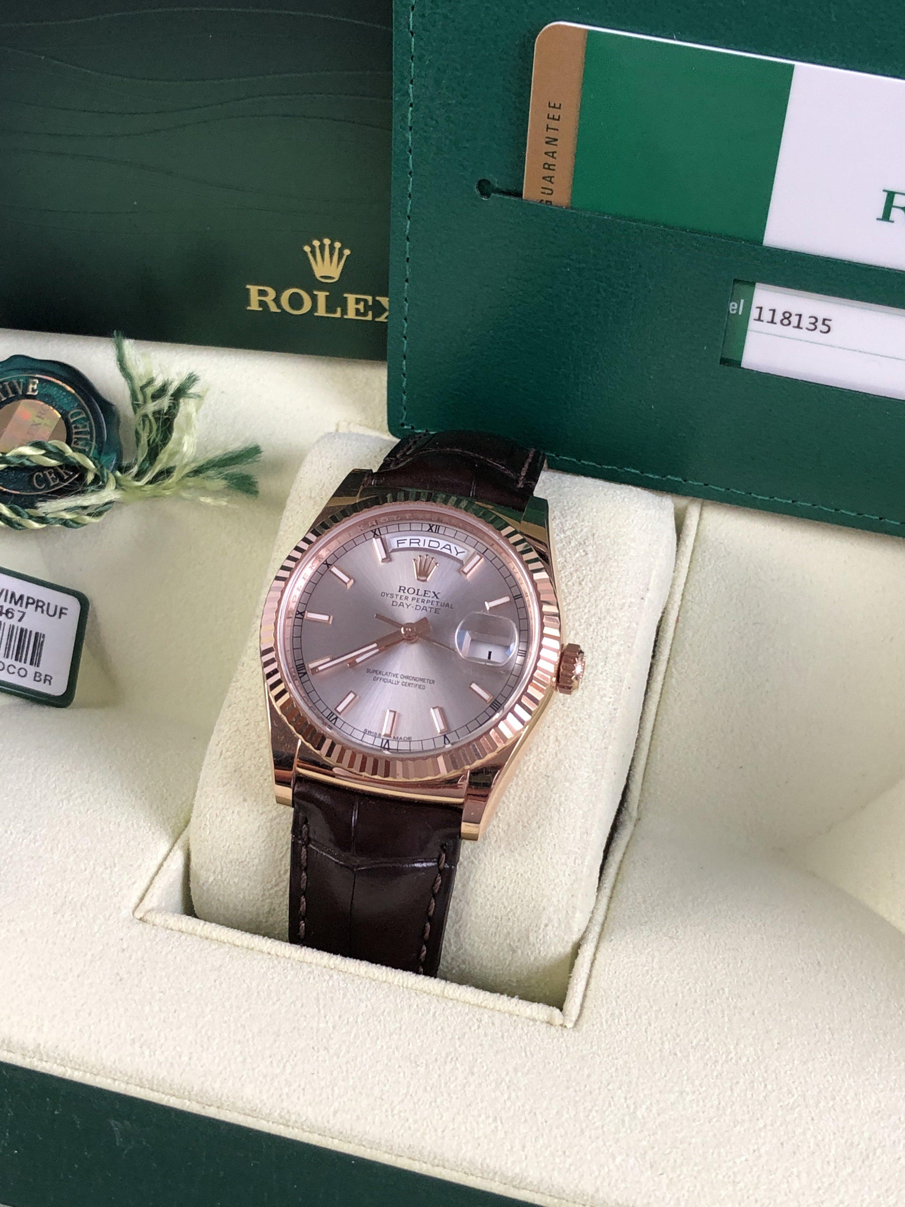 Rolex Day-Date 118135 rose gold (2017)