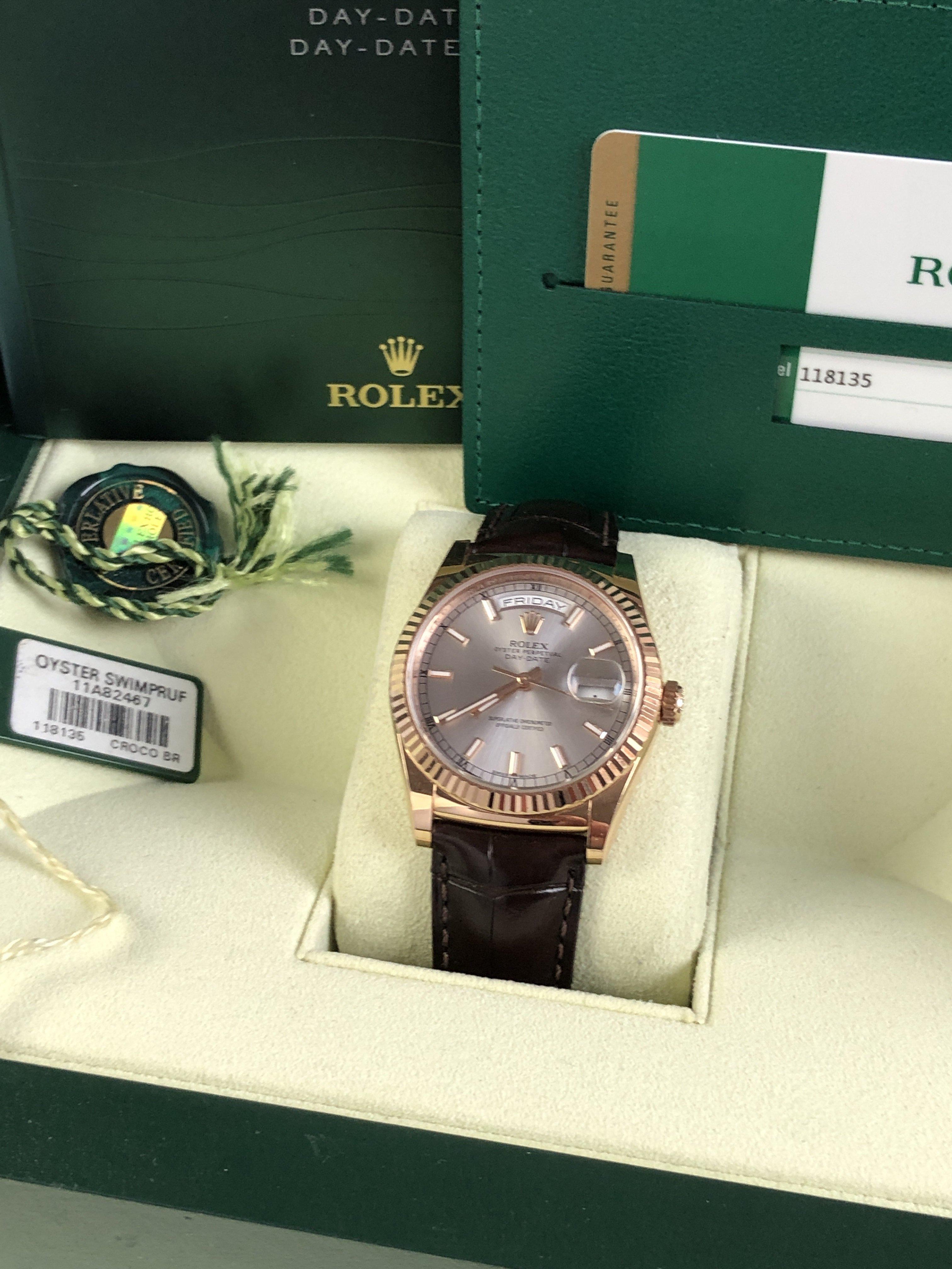 Rolex Day-Date 118135 rose gold (2017)